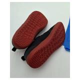 Black Mesh Athletic Shoes with Brown Sole