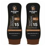 Australian Gold SPF 15 Lotion Sunscreen with Instant Bronzer - 2x8oz