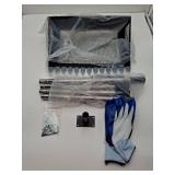 2-in-1 Chicken Poop Scooper & Rake with Gloves, Large Metal Chicken Poop with Long Stainless Steel Handle (20