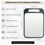 Double-Sided Stainless Steel Cutting Board (14x10In) - Metal Chopping Board for Kitchen, Easy to Clean, Dishwasher Safe, Durable & Hygienic