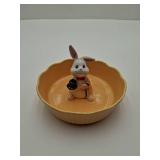 DIHOclub Decorative Ceramic Candy Bowl - Snack Serving Dish for Pistachios, Nuts, Candies, Jewelry Storage, Perfect for Holidays, Parties, and Gifts, 6 Inches (Yellow Rabbit)