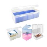 9 PCS Storage Box Set with 8 Grid / 4 Size for UNO Cards, Toploaders, Trading Card & Small Items like Parts, Jewelry, Stationery