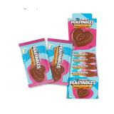 Feastables MrBeast Caramel Valentines Heart, Milk Chocolate & Creamy Caramel Filling, Cups for Adults & Kids, Chocolate Candy for Valentine Snacks, Made With Fairtrade Cocoa, 20 Count