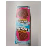 Feastables MrBeast Caramel Valentines Heart, Milk Chocolate & Creamy Caramel Filling, Cups for Adults & Kids, Chocolate Candy for Valentine Snacks, Made With Fairtrade Cocoa, 20 Count
