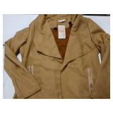 Kirundo Tan Suede Jacket with Zipper Details, Size Large