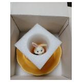 DIHOclub Decorative Ceramic Candy Bowl - Snack Serving Dish for Pistachios, Nuts, Candies, Jewelry Storage, Perfect for Holidays, Parties, and Gifts, 6 Inches (Yellow Rabbit)