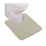 GORILLA GRIP Thick Memory Foam Toilet Rug for Bathroom, U Shaped Washable, Soft Absorbent Velvet Topside Floor Mats, Machine Wash, Cushioned Luxury Mat Rugs for Bath Room, 22.5 x 19.5, Sage