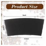 50 Pcs Coffee Sleeves Disposable Corrugated Kraft Paper Cup Sleeve Holder Protective Insulated Heat Espresso Coffee Cup Holder Fits 12, 16, 20, 22, 24 oz Hot Cold Drinks Cups(Black) - Retail: $9