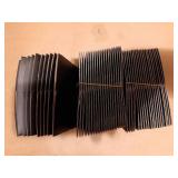 50 Pcs Coffee Sleeves Disposable Corrugated Kraft Paper Cup Sleeve Holder Protective Insulated Heat Espresso Coffee Cup Holder Fits 12, 16, 20, 22, 24 oz Hot Cold Drinks Cups(Black) - Retail: $9