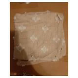 Set of 2 Decorative Throw Pillow Covers Rhombic Jacquard Pillowcase Soft Square Spring Cushion Case for Couch Sofa Bed Bedroom Living Room, 18x18 Inch, Beige - Retail: $16