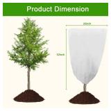 3 Pack Plant Covers Freeze Protection, 25"x32"  Plant Frost Covers for Outdoor Plants Shrub Potted Plants Use, Winter Cloth Plant Tree Cover with Drawstring for Cold Weather - Retail: $12"