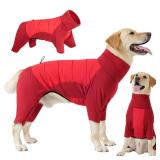 Dog Sweater Warm Fleece Pullover Winter Sweatshirt with Turtleneck Leash Opening Waterproof Back Four Leg Cozy Clothes for Medium Large and Small Dogs