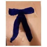 Christmas Navy Blue Velvet Wreath Bow for Front Door Decor, 20 x 11 Inches Large Festival Bows Winter Farmhouse Bow Wedding Tree Topper Ornament Bow for Wreath Home Decorations - Retail: $9