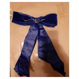 Christmas Navy Blue Velvet Wreath Bow for Front Door Decor, 20 x 11 Inches Large Festival Bows Winter Farmhouse Bow Wedding Tree Topper Ornament Bow for Wreath Home Decorations - Retail: $9