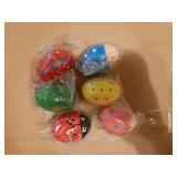6 Pack Wooden Percussion Musical Shaker Prefilled Easter Eggs with Toys Inside Filled, Toddlers Easter Basket Stuffers Egg Fillers Montessori Toys Gifts for Kids Boys Girls Babies - Retail: $8