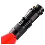 High Power 1 Mode Red LED Flashlight, Single Mode Red Flashlight, Red Light Flashlight Red Light Torch for Astronomy, Aviation, Night Observation - Retail: $7