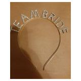Gold Team Bride Headband Bachelorette Party Decorations Rhinestone Bridesmaid Headbands for Bridal Shower, Bachelorette Party, Wedding - Retail: $7