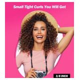 Small Curling Wand, 3/8 Inch Curling Iron for Short & Long Hair, Ceramic Small Barrel Curling Iron with Argan Oil & Keratin Infused, 30s Fast Heat Up, 12 Adjustable Temperature, Glove Included - Retai