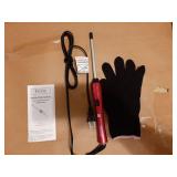 Small Curling Wand, 3/8 Inch Curling Iron for Short & Long Hair, Ceramic Small Barrel Curling Iron with Argan Oil & Keratin Infused, 30s Fast Heat Up, 12 Adjustable Temperature, Glove Included - Retai