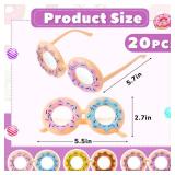 20 Pairs 12/20 Pairs Donut Sunglasses Donut Costume Glasses Novelty Glasses Girls Boy Party Favor Birthday Accessory Gift - Retail: $25