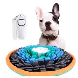 20 Dog Snuffle Mat - Interactive Dog Puzzle Toys for Enrichment - Large Slow Feeder Foraging Mat for Brain Games & Nosework Training - Washable Pet Sniff Mat with Training Clicker & Whistle - Retail: 