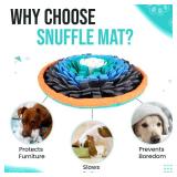 20 Dog Snuffle Mat - Interactive Dog Puzzle Toys for Enrichment - Large Slow Feeder Foraging Mat for Brain Games & Nosework Training - Washable Pet Sniff Mat with Training Clicker & Whistle - Retail: 