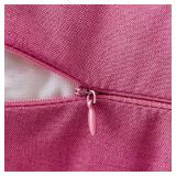 Pack of 2 Decorative Outdoor Solid Waterproof Throw Pillow Covers Faux Linen Garden Farmhouse Cushion Cases for Patio Tent Balcony Couch Sofa 18x18 Inch Hot Pink - Retail: $14