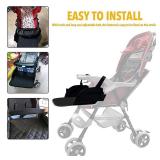 Baby Stroller Footrest Extension Universal Stroller Footstool Support Accessory for Baby Needs (Black) - Retail: $30