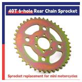 40T High Speed Rear Chain Sprocket # 40 41 420 6 Hole Replacement for Coleman CT100U CC100X for Mega Moto MMB80 105cc for Motovox MBX10 for Baja Doodle Bug DB30 Mini Bike High-Strength Parts - Retail: