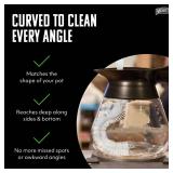 Brushtech Coffee Pot Cleaning Brush - Curved Design for Deep Clean Coffee Pot Care with Soft Bristles, Comfortable Handle, No-Soap Scrubbing Action - Retail: $13