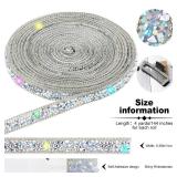 4-Yard Rhinestone Ribbon Self Adhesive Crystal Rhinestones, 4-Yards Bedazzling Strips, Rhinestone Strips for DIY Craft, Rhinestones for Crafting, Home Decor, AB Crystals Color, 0.4inch Width - Retail: