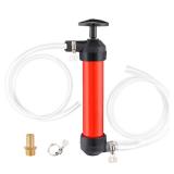 Hand Fuel Transfer Pump with Leakproof Clamps - Versatile Manual Siphon for Gasoline, Oil, Diesel, Antifreeze, Emergency Use for Car/Lawn Mower/Motorcycle/RV, Includes 3/4 NPT Brass Connector - Retail