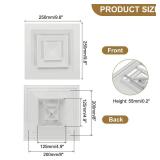 5 x 5" Square Ceiling Diffuser, Aluminum Square Vent Cover HVAC Ceiling Diffuser for HVAC System Horizontal Flow Duct Industrial Home Office, White, 8" x 8" Ducting Opening Size - Retail: $18"