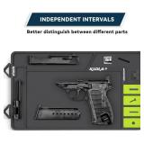 Gun Cleaning Mat, Pistol Maintenance Mat Anti-Slip Thick Rubber Rifle Handgun Cleaning Mats Pad for All Guns - Retail: $19