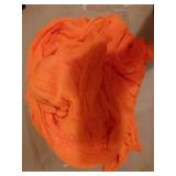 700 Sqft Giant Durable Spider Web Halloween Decorative Outdoor, Beef Web for Glow in The Dark Spider Web, Orange Giant Spider Outdoor Decor Set with 3 Blacklight (24FT x 4FT) - Retail: $7