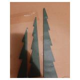 3 PCS Green Honeycomb Christmas Tree Christmas Table Decorations Centerpieces Indoor Reusable Vintage Thick 3D Paper Christmas Tree 8", 10", 12" Magnetic Minimalist Xmas Decorations for Home Party - R