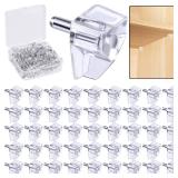 3 Millimeters or 1/8 Inch Shelf Support Pegï¼Support Cabinet Shelf Pins Clear Plastic Replacement Peg Cabinet Shelf Supports Pins Shelf Holder Locking Pins (50 Pieces) - Retail: $10