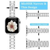 Thin Metal Bands Compatible with Apple Watch Band 38mm 40mm 41mm 42mm(Series 11 10),Slim Narrow Stainless Steel Strap for Women iWatch Bands Series 9 8 7 6 5 4 3 2 1 SE3/2/1`,Silver - Retail: $13