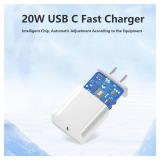 20W USB C Charger Block for Apple iPhone Air 15 16 17 Pro Max, 12V USB C Fast Charging Cube Plug Power Adapter Compatible with iPhone Air 17 16e 15 14 13 12 11 XS Max SE 8 Plus 7 6 iPad, 1Pack, White 