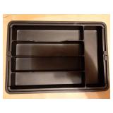 Silverware Drawer Organizer, Expandable Utensil Tray for Kitchen, BPA Free Flatware and Cutlery Holder, Adjustable Plastic Storage for Spoons Forks Knives, 8.5-14 x 12, Black - Retail: $6"