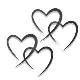 Infinity Heart Metal Wall Decor, Infinity Heart Wall Decor for Room Living, Wedding Decor (Black, style3 11.4 x 10.7in) - Retail: $10