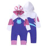 Marvel Spider-Gwen Ghost Spider Girls Cosplay Hooded Coverall for Toddler and Big Kids