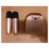 Mini Karaoke Machine for Kids Adults, 2026 TOP Birthday Gifts for Girls 3,4,5,6,7,8+Year Old Toddler Toys, Portable Bluetooth Speaker with 2 Wireless Karaoke Microphones Player Valentine Gifts(Rose) -