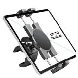 Spin Bike Tablet Holder Mount, Phone iPad Holder Stand Exercise Bike Handlebar Mount for Stationary Bicycle, Treadmill, Microphone Stand, Fit for iPad Pro 12.9, Galaxy Tabs, iPhone(4.7-13") - Retail: 