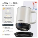 Self Heating Coffee Mug T1-16oz Fast Heating & Ultra Long-Lasting Battery Life, Heated Coffee Mug, Touch & App Controlled Coffee Mug, Birthday Gifts for Women and Men
