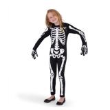 Spooktacular Creations Halloween Skeleton Costume Kids Girls, Toddlers Skeleton Jumpsuit for Cosplay - Retail: $19