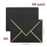 47 Pack 4x6 Envelopes Self Seal, Black 4x6 Envelopes for Invitations with Self-Adhesive A6 Envelopes Self Seal for Weddings, Invitations, Photos, Postcards, Greeting Cards Mailing, Graduation - Retail