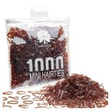 1000pcs Brown Mini Rubber Bands, Soft Small Hair Ties for Kids Toddlers Girls, Elastic Ponytail Accessories, No Damage Baby Hair Styling (Brown) - Retail: $8