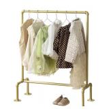 Kids Pipes Dress up Racks, Kids Clothing Racks, Child Garment Racks, Hanging Clothes Rod Storage Shelf Organizers Shelves Shelving, Gold Metal - Retail: $40