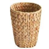 Wicker Trash Can, Small Bathroom Trash Can, Water Hyacinth Wicker Waste Basket for Bathroom, Boho Waste Basket for Bedroom, Home Office, Compact Spaces(2 Gallon Round) - Retail: $23